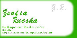 zsofia rucska business card