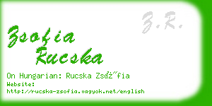 zsofia rucska business card